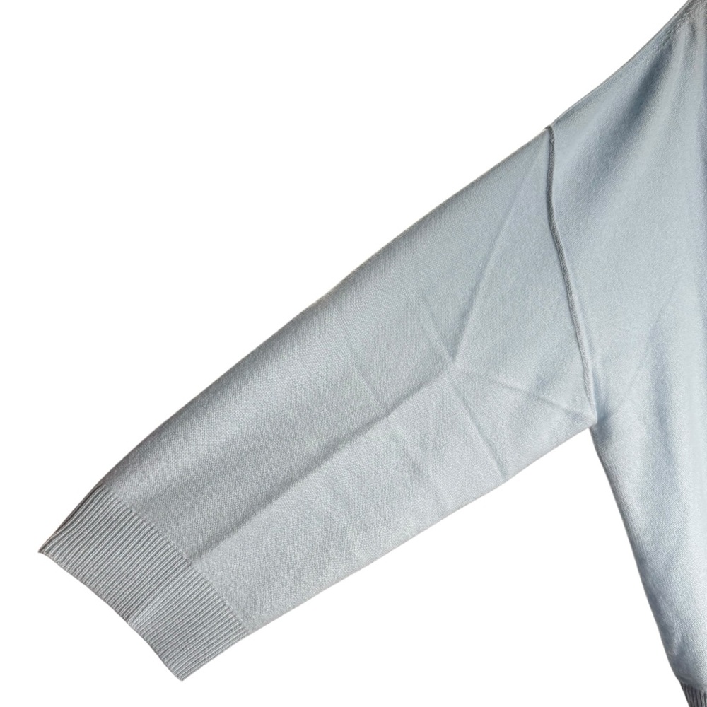 PILCRO SIZE 3X LIGHT BLUE LONG SLEEVE MOCK TURTLENECK CASHMERE SWEATER NWT - Picture 2 of 5